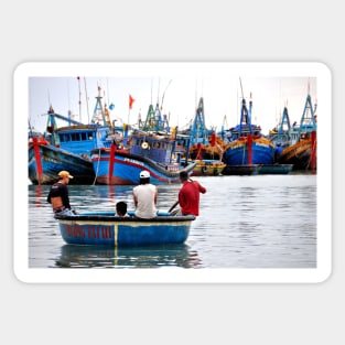 Vietnam - petit port de pêche de Miu Ne Sticker